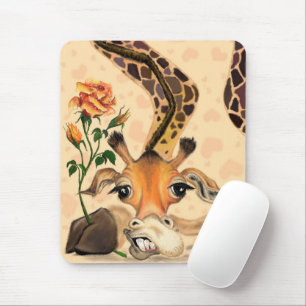 Tapis De Souris Girafe Romantique - Messieurs - Ajoutez votre text