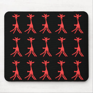 Tapis De Souris Girafe rouge Mousepad