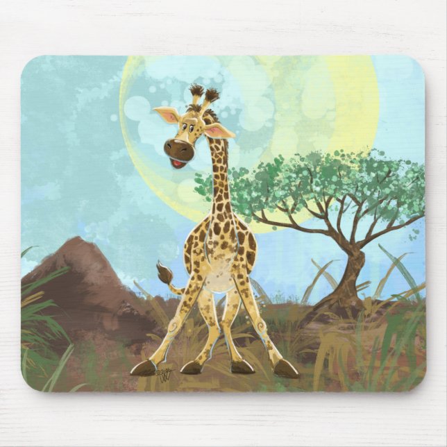 Tapis De Souris Giraffe de la Parade Animale (Devant)