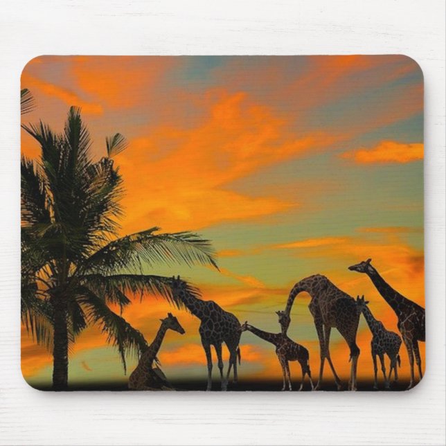 Tapis De Souris Giraffes africaines (Devant)