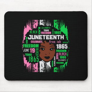 Tapis De Souris Girl Cute Aka JunetDix Tee Histoire noire Amérique