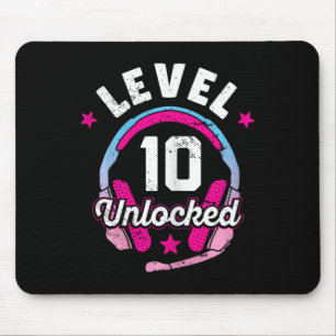 Tapis De Souris Girl Level 10 jeu vidéo déverrouillé 10e anniversa