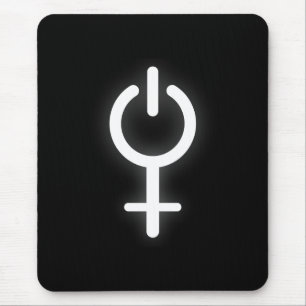 Tapis De Souris Girl Power Electronic Symbole pour Gamer Female Si