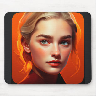 Tapis De Souris Girl with blue eyes