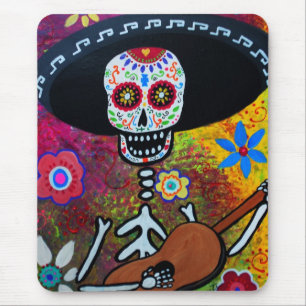 Tapis De Souris Gitarero Serenata Dia de los Muertos