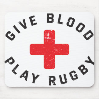 Tapis De Souris Give Blood Play Rugby