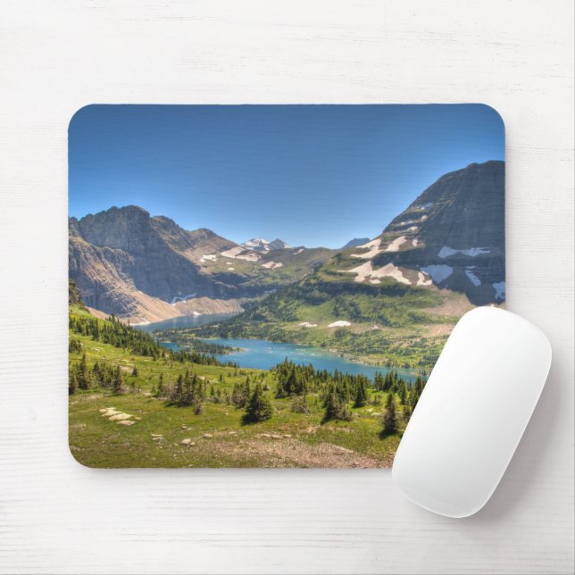 Tapis De Souris Glace et neige | Parc national des Glaciers, Monta (Avec souris)