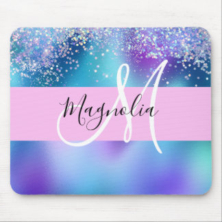 Tapis De Souris Glam Holographique Sirène Parties scintillant étin