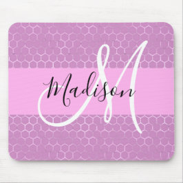 Tapis De Souris Glam Lilac Metallic rose Honeycomb Nom