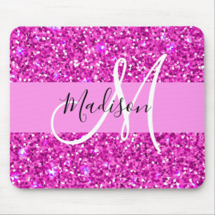 Tapis De Souris Glam Pink & Magenta Parties scintillant Étincelle 