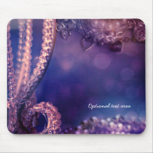 Tapis De Souris Glam Purple Glow Chic Glamour Perles Personnalisée