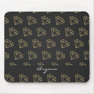 Tapis de souris Glamour Moderne Diamant Or
