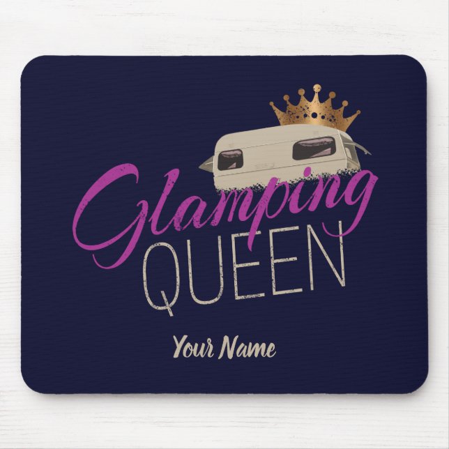 Tapis De Souris Glamping Queen Camping with vintage caravans (Devant)