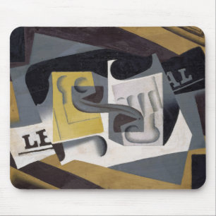 Tapis De Souris Glass et Newspaper, 1917 (huile sur le