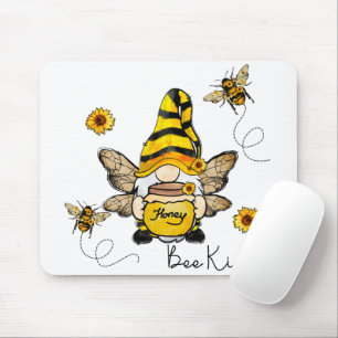 Tapis De Souris Gnome Bee Kind Tournesol Mousepad