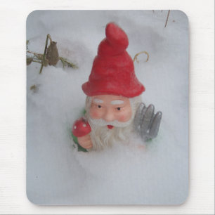 Tapis De Souris Gnome dans la neige