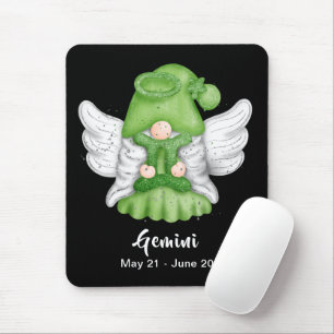 Tapis De Souris Gnome Gemini Astrologie Signe Angel Souris