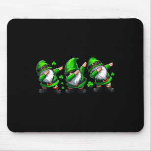 Tapis De Souris Gnomes Dabbing la Saint-Patrick Danse Irlandaise C