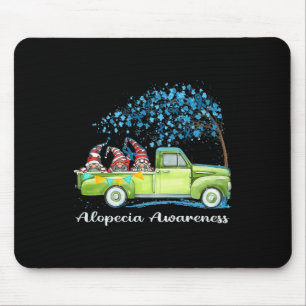 Tapis De Souris Gnomes équitation Camion Alopecia Sensibilisation