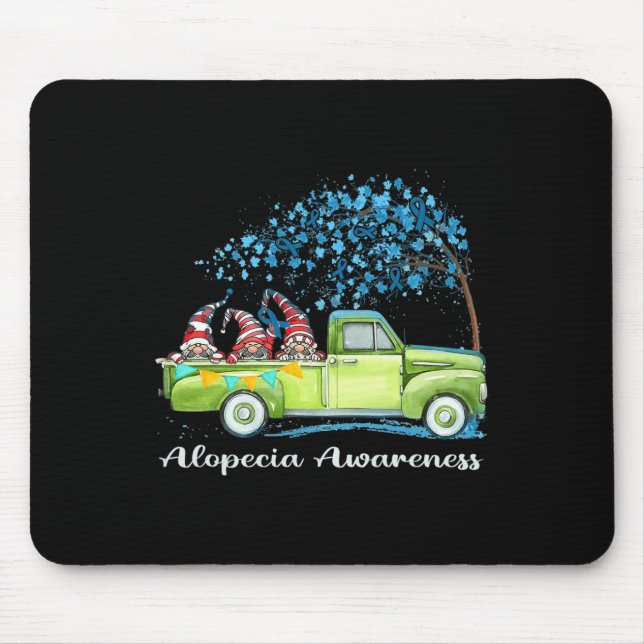 Tapis De Souris Gnomes équitation Camion Alopecia Sensibilisation (Devant)