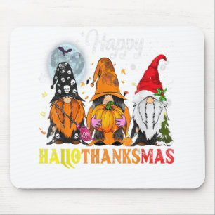 Tapis De Souris Gnomes Hallothanksmas Halloween Thanksgiving