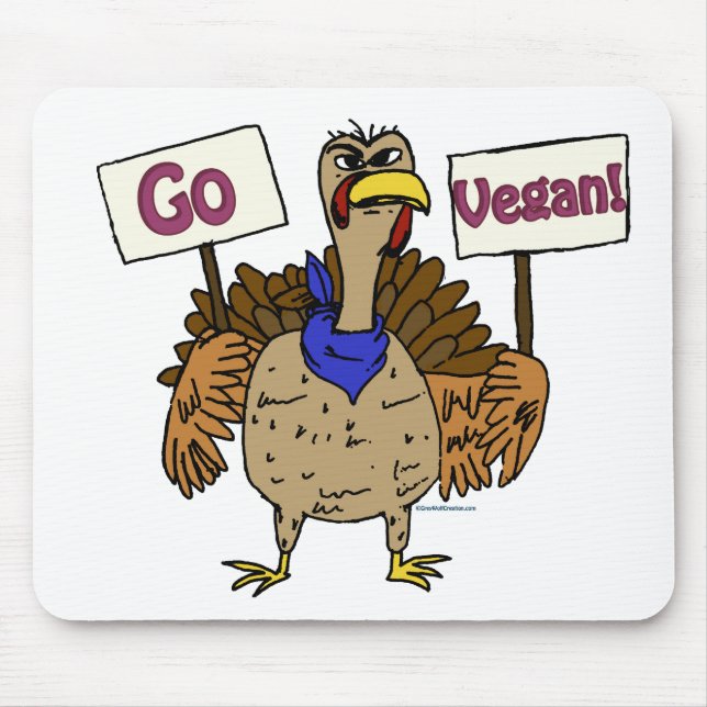 Tapis De Souris Go Vegan - Parler de Turquie (Devant)