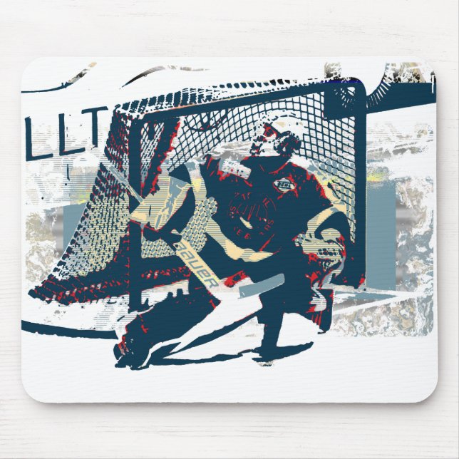 Tapis De Souris Goalie - Joueur de hockey sur glace (Devant)