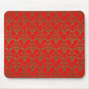 Tapis De Souris Gold et Red Damask