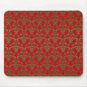 Tapis De Souris Gold et Red Damask