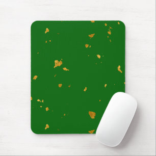 Tapis De Souris Gold Flakes sur Emerald Green