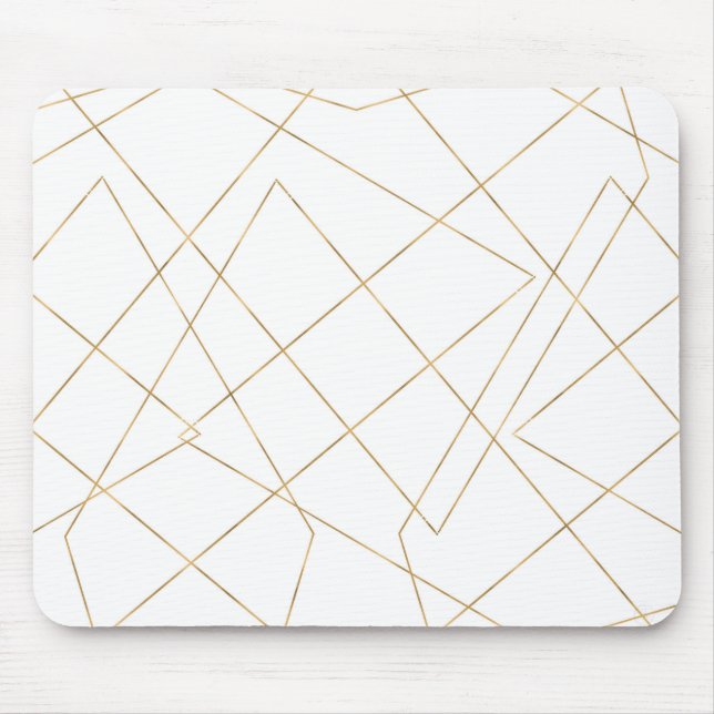 Tapis De Souris Gold Geometric Strokes Abstract (Devant)