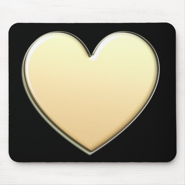 Tapis De Souris Gold Heart Mousepad (Devant)