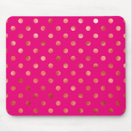 Tapis De Souris Gold Metallical Faux Foil Polka Arrière - plan ros