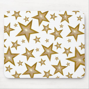 Tapis De Souris Gold Stars mousepad blanc