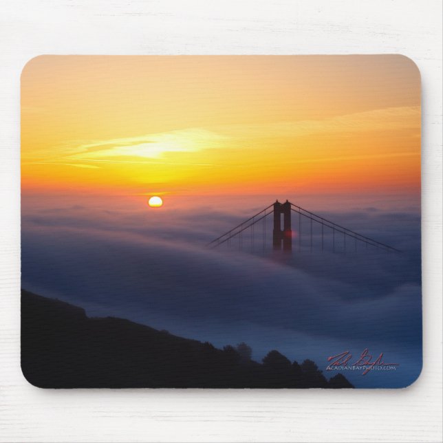 Tapis De Souris Golden gate bridge au lever de soleil (Devant)