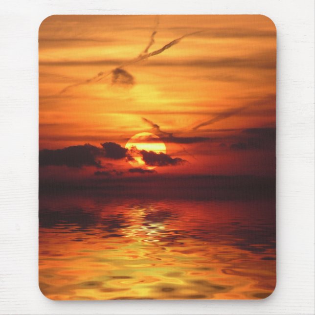 Tapis De Souris Golden Liquide Sunset Mousepad (Devant)