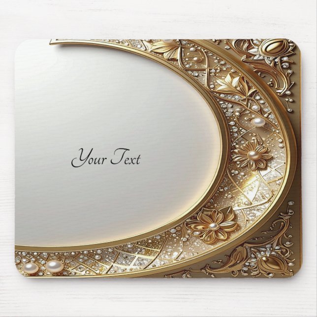 Tapis De Souris Golden Ornate Frame Mousepad (Devant)