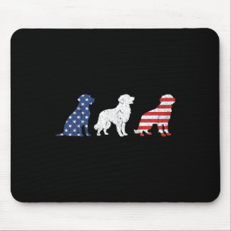 Tapis De Souris Golden Retriever 4 juillet Merica