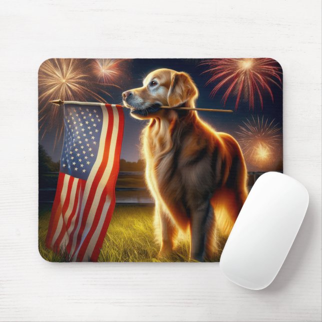 Tapis De Souris Golden Retriever américain (Avec souris)