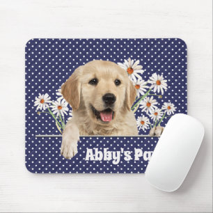 Tapis De Souris Golden Retriever et Daisies