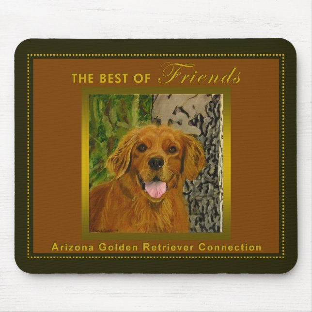 Tapis De Souris Golden retriever Mousepad d'olive classique et de (Devant)