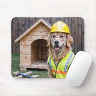 Tapis De Souris Golden Retriever porte un Casquette dur pour la sé