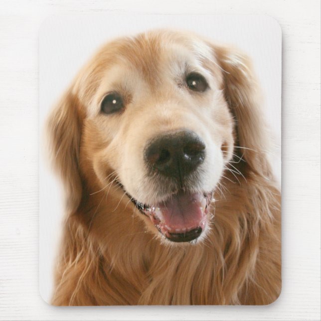Tapis De Souris Golden Retriever souriant (Devant)