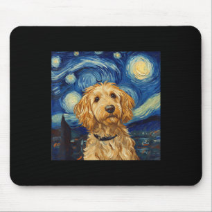Tapis De Souris Goldendoodle Van Gogh Starry Nuit étoilée