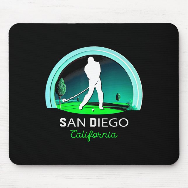 Tapis De Souris Golf Golfing San Diego  (Devant)