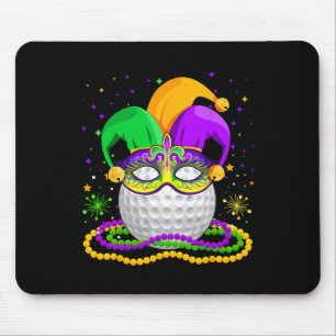 Tapis De Souris Golf Portant des perles masquées Casquette Jester 