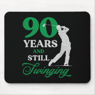 Tapis De Souris Golfeur de 90 ans_ Citation de golf Golf 90e