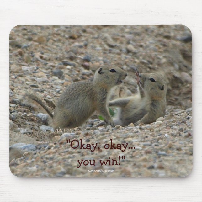 Tapis De Souris Gophers amusants, Chiens des Prairies Faune Mousep (Devant)