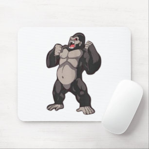 Tapis De Souris Gorille qui rugit singe grand singe