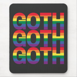 Tapis De Souris Goth LGBTQ+ Arc-en-ciel